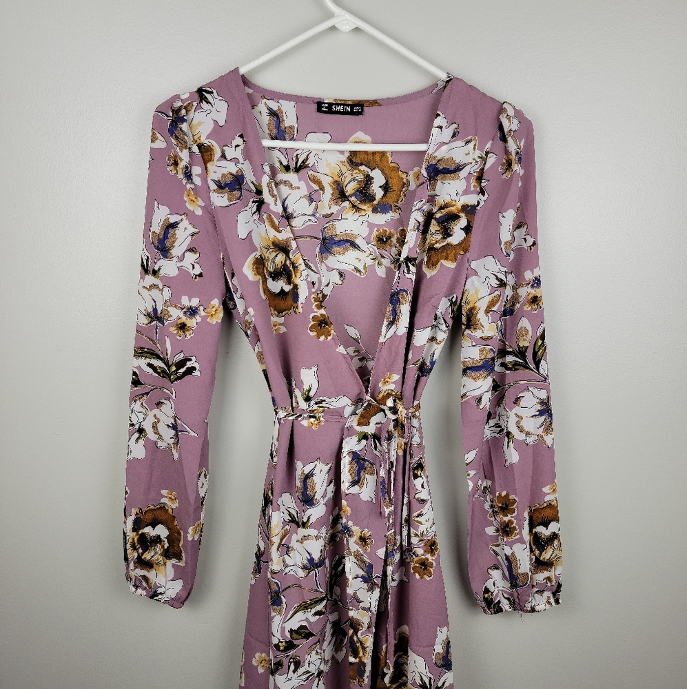 Floral wrap dress